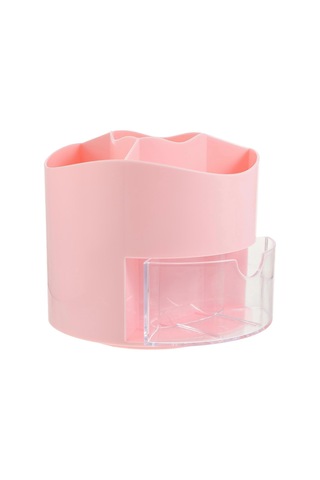 Ganzhoushop Kırtasiye Malzemeleri Düzenleyici Kırtasiye Kullanımı İçin Döner Kalemlik Kalemlik Ofis İçin Basit Ve Şık Tasarım 13.5x13.5x12cm 1paketpembe