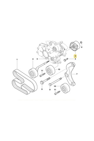 Bmw 3.0 Dizel M57 Uyumlu Motor Kayış Gergisi 11282354130
