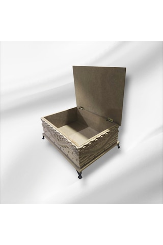 Ahşap Ham Mdf-takı-makyaj-aksesuar-çok Amaçlı Dekoratif Kutu