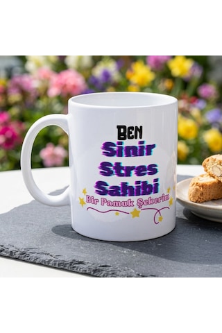 "ben Sinir Stres Sahibi Bir Pamuk Şekerim" Yazılı Porselen Kupa Bardak 330 Ml - Komik Ofis Ve Arkadaşa Hediyelik Kupa Çok Renkli "ben Sinir Stres Sahibi Bir Pamuk Şekerim" Yazılı Porselen Kupa Bardak 330 Ml - Komik Ofis Ve Arkadaşa Hediyelik Kupa Çok Renkli
