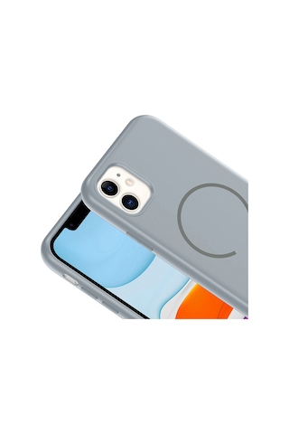 Apple Uyumlu iPhone 11 Kılıf Magsafe Destekli Kamera Korumalı Yumuşak Silikon Heptek İletişim Lacivert