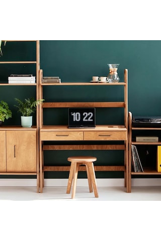 Woodesk Brisa Ahşap Çalışma Masası 140x120 Tik Renk CPT4641-120