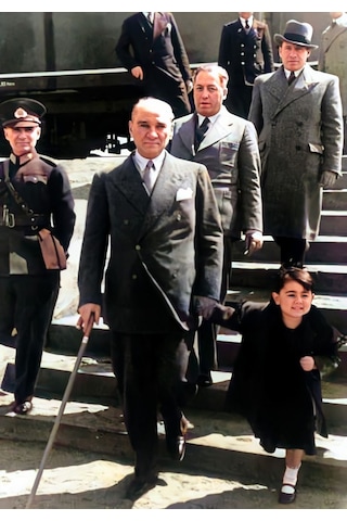 Atatürk Portre Xxıı Ev Duvar Salon Güzellik Salonu Ofis Dükkan Dekarasyon Kanvas Tablo