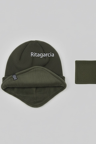 Ritagarcia Unisex Polar Astarlı Kulaklı Bere - Rüzgar Geçirmeyen Termal Kış Beresi Haki