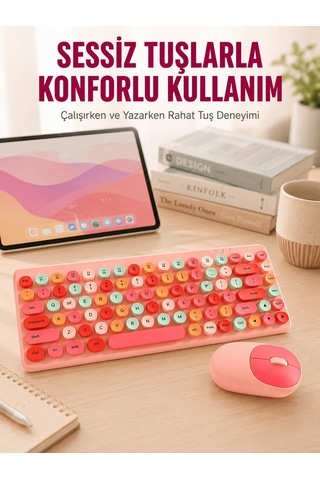 Retro Tarz Bluetooth 5.1 Klavye Win/osx/android/ios Uyumlu Yeni Nesil Tkndy-bsva4969 Diğer