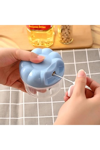 1 Adet Mini Mutfak Pratik Sarımsak İtici Ev Tipi Manuel Doğrama Sarımsak Acı Biber Doğrayıcı Pembe