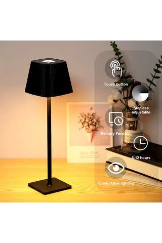 Cbtx Ml-g06 Göz Korumalı Masa Işığı Kademesiz Kısılabilir Masa Lambası, 4000mah Pil - Siyah