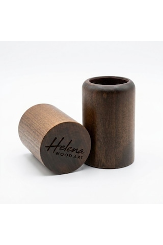 Helena Wood Art Ahşap Zar Fincanı Çifti