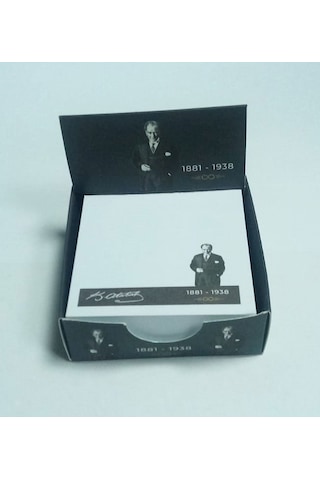 Bloknot Küp Not Kağıdı Kutulu Atatürk Temalı
