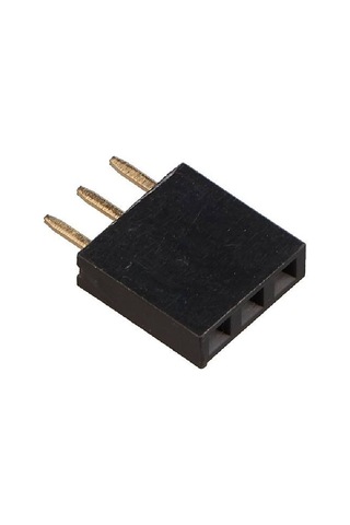 3 Pin 1x3 2.54mm Dişi header Altın Kaplama - 10 Adet