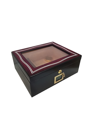 Falconetti Kırmızı Camlı Humidor Puro Kutusu Rb99kr