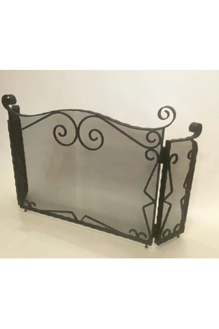 Siyah Kanatlı Ferforje Siperlik Şömine Siperliği