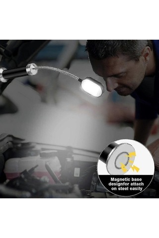 Opulentliving Adet Barbekü Izgara Lambası Manyetik Tabanlı Süper Parlak Led Bar Çok Renkli Çok Renkli