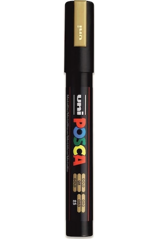Uni Posca 5M Metalik Renkler 2'li Set Gold Silver
