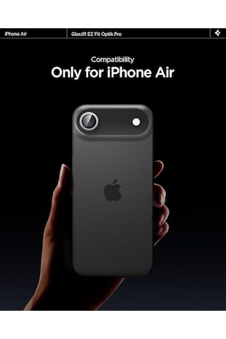 Apple iPhone Air İle Uyumlu Kamera Lens Camı Koruyucu Kolay Kurulum Glas.tr Ez Fit Optik Pro 2 Adet Gray - Agl10130