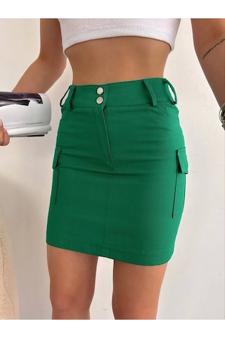 Körüklü Cep Etek Yeşil S24904 Yeşil