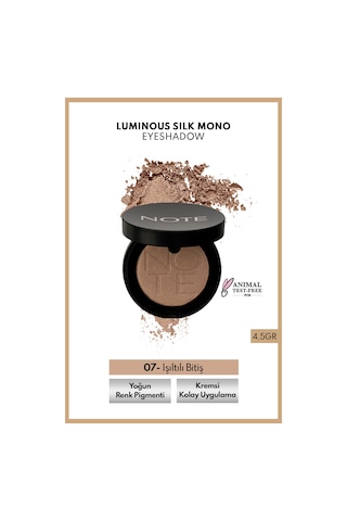 Note Cosmetique Luminous Silk Eyeshadow Tekli Göz Farı – 07 Koyu Bej