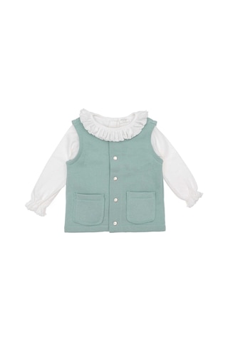 Petit Boom İçi Polarlı Yelek Mint