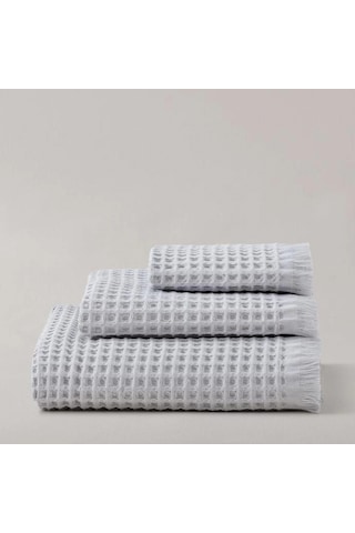 3 Lü Gri Pamuklu Havlu Seti 30x45, 50x90, 80x160 Cm Yumuşak Ve Emici Gri