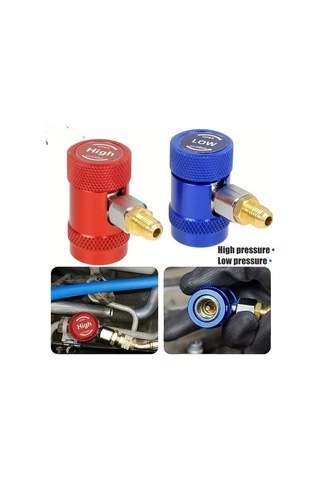 Xuweiwei 2 Adet R1234yf Hızlı Bağlantı Hava Kondisyonu Yüksek Düşük Hızlı Değişim Pilsiz