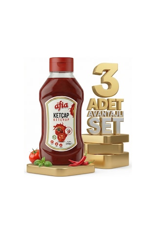 Afia Acılı Ketçap 3x550 Gr