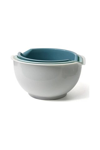 Yaozixa 3'lü Plastik Kaba Set - Salata, Pişirme Ve Mutfak Kullanıma Uygun Çeşitli Fonksiyonlu Kaplar Renkli