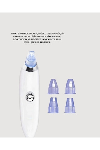 Usb Destekli 4 Başlıklı Siyah Nokta Vakum Cihazı Gözenek Temizleyici Ve Cilt Yenileyici Bakım Alet