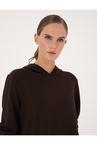 Pierre Cardin Kadın Kahverengi Sweatshirt 50314972-vr029 Kahverengi