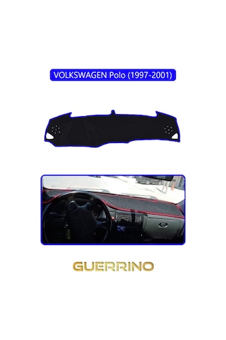 Volkswagen Polo 1997-2001 Torpido Koruma Halısı Mavi Kenar