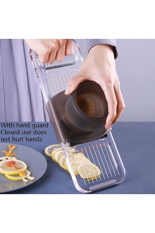 Primepickings Çok Fonksiyonlu Slicker Mutfak Aleti Patates Dilim Rendesi, Gri Üç Bıçaklı, Ev Yemekleri İçin Kullanılır Diğer