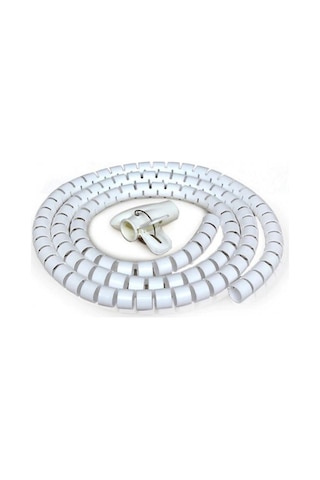 Spiral Kablo Toplayıcı Kablo Düzenleyici Çapı 20mm Beyaz 1.5m