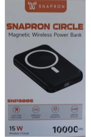 Snapmax Snp-3005 10.000 Mah Kablosuz Hızlı Şarj Magsafe Powerbank Led Ekranlı Çoklu Girişli Kdo Diğer