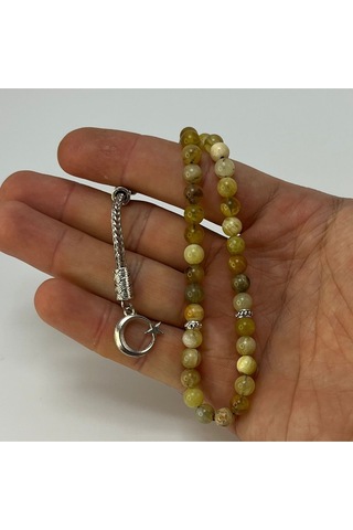 Sertifikalı Sarı Opal 6mm 33lük Doğal Taş Tesbih