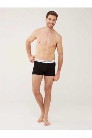 U.S. Polo Assn. Erkek Lisanslı Siyah Tekli Boxer Siyah