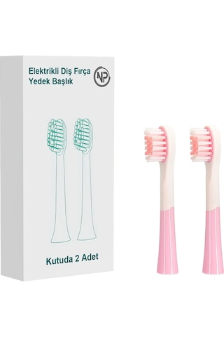 Npo Nicefeel X500 Diş Fırçası Yedek Başlığı 2'li - Pembe