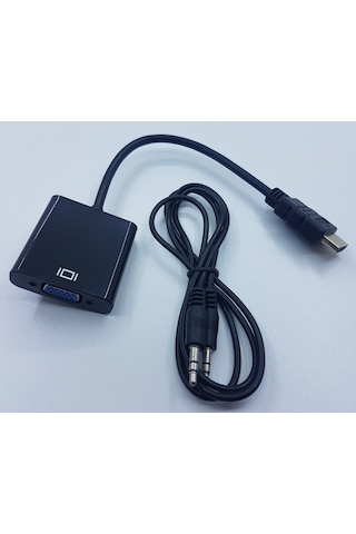 Hdmi To Vga Kablo Çevirici Dönüştürücü Ses Uydu Receiver Ps3 Ps4