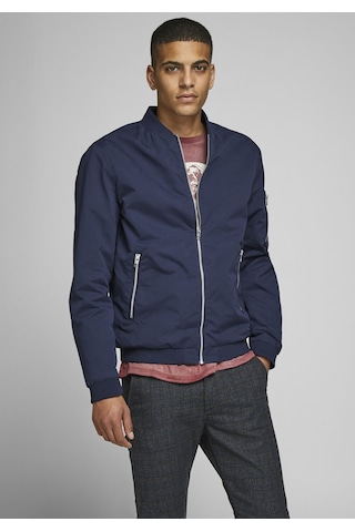 Jack & Jones Fermuarlı Bomber Ceket 12165203 Navy Blazer Lacivert