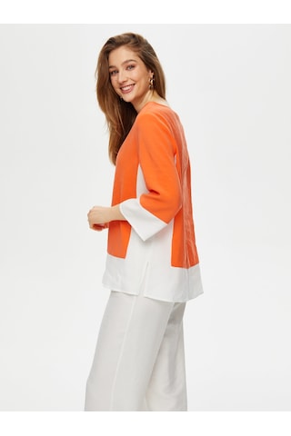 Faik Sönmez Renk Bloklu Modallı Tunik S25tnk013 Us25tnk01361 Orange Turuncu