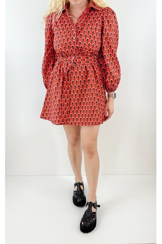 Modaonna Geometrik Desenli Narçiçeği Elbise Narçiçeği