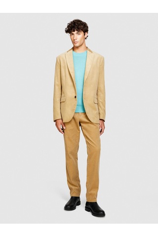 Sisley %100 Koton Slim Fit Kadife Ceket Erkek Bej Mont - 323a2sfrsw01b