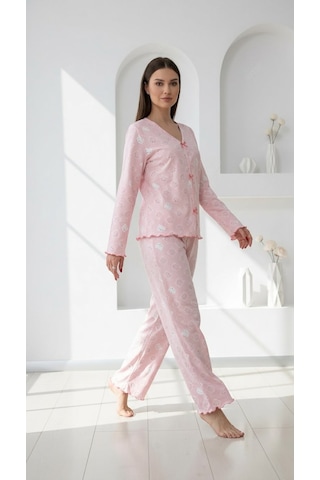 Divinus Panda Desenli Bayan Pijama Takımı Pembe