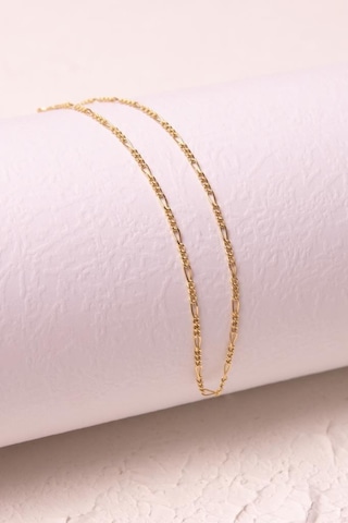 Altın Figaro Zincir Bileklik Çok Renkli