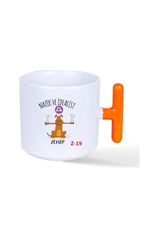 Kişiye Özel Turuncu T Fincan, Burçlara Özel Tasarımlar Z1 Serisi