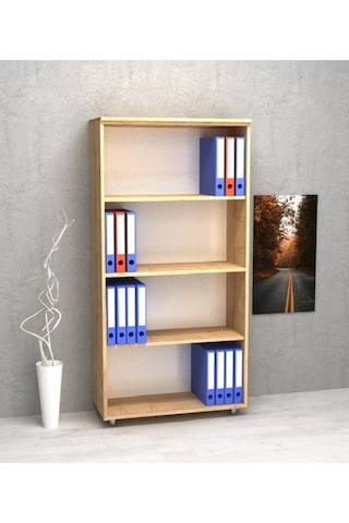 Kobiç Ofis Dosya Dolabı Raflı Suntalam Dolap 70x35x150cm Meşe Meşe