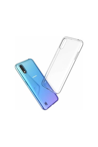 Samsung Galaxy Uyumlu A01 Şeffaf Kılıf Süper Silikon
