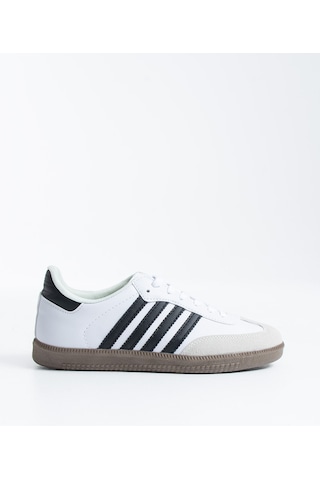 Polomia Comfort Retrox Kadın Retro Vintage Tasarım Stil Sneaker Günlük Yürüyüş Ve Okul Ayakkabı Sneaker Beyaz-siyah