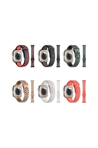 Watch 7 41mm Kordon Yeni Seri 2023 Krd-02 Uyumlu Strap Kayış-hlp-beyaz