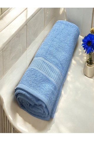 Büyük Boy Banyo Havlusu, Duş Havlusu, Tek Silgi 95 X 145cm Mavi