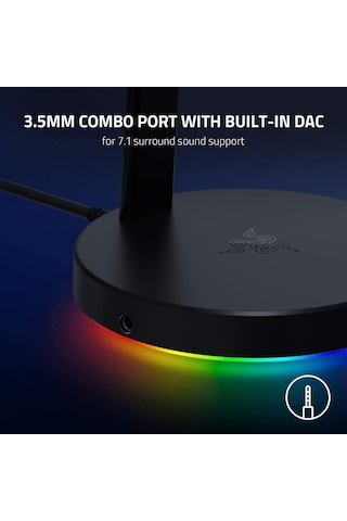 Razer Baz İstasyonu V2 Chroma - Usb Hub Ve Rgb Aydınlatmalı Kulak