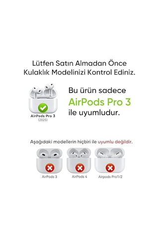 Ayrex Airpods Pro 3 İle Uyumlu Fabric Serisi Özel Kilitli Tasarım Ve Kumaş Yüzeyli Kılıf Darbelere Karşı Koruyuc